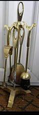 Vintage Brass Fire Companion