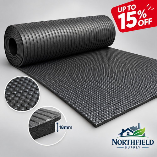 Cobbled rubber stable mat 6ft - cobbled,