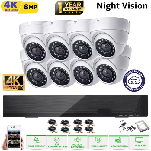 8mp cctv system kit home - cctv,