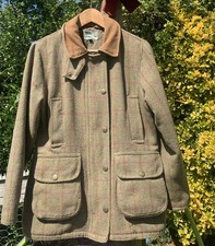 Hoggs of Fife country Jacket Womens Size UK 10 Green tweed Wool Blend
