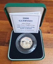 2000 guernsey silver proof - guernsey,
