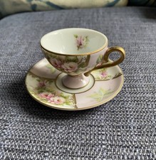 Pretty  Miniature China  Tea Cup And Saucer Unbranded