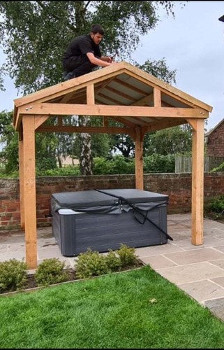 Wooden hot tub - hot,
