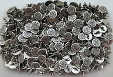 15mm 24L Antique Silver Effect Metal Military Regiment Shank Buttons (XM28)