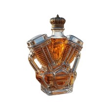 Whiskey bottles,3D V8 engine