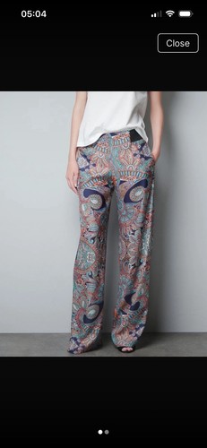 Zara satin silk palazzo size - zara,