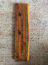 Vintage Cribbage Wooden Board