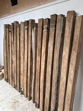 17 x Antique 4" x 5" Hand Sawn / Hewn 16th Century Oak Floor Joists Beams 7ft 4"