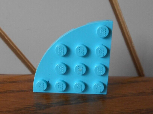 Medium azure 4x4 plate round - medium,