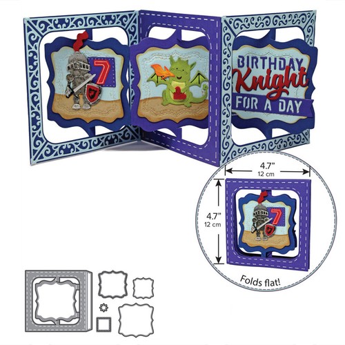 Pop rectangle border - 3d, up