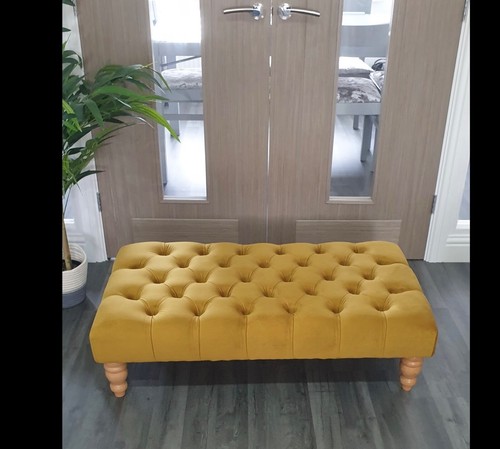 Large chesterfield footstool - chesterfield,