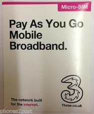 THREE 3 Micro Sim Card Pay As