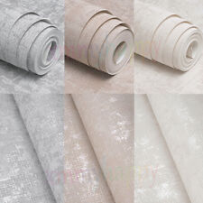 Plain Silver Grey Concrete Effect Wallpaper Textured Industrial Shimmer Metallic