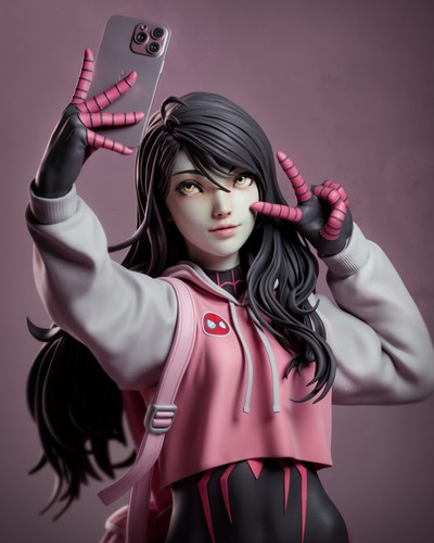 Spidergirl 3d printed resin - spidergirl,
