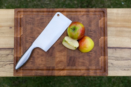 Handmade end grain oak - end,