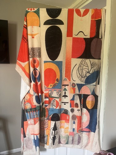Large abstract print throw - abstract,