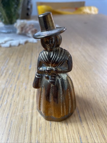 Small vintage brass welsh lady - small,
