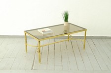FRENCH MCM BRASS GLASS TABLE
