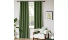 Habitat Plain Blackout Eyelet Curtains One Pair 117x137cm Green For Window Dirty
