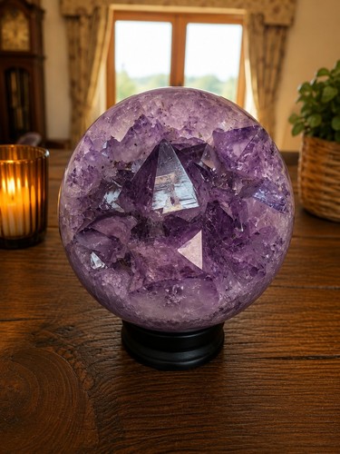 Huge giant amethyst sphere - huge,