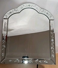 Past Times Venetian Style Arch Mirror With Floral Border - Has Been Modified 