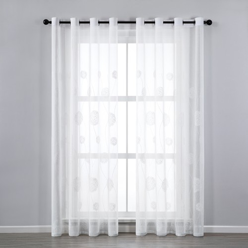 2panels embroidered sheer - 2panels,