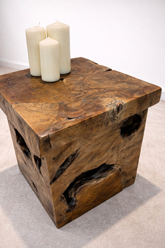 Handcrafted solid teak root - teak,