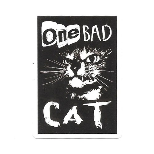 One bad cat vinyl sticker - cat,