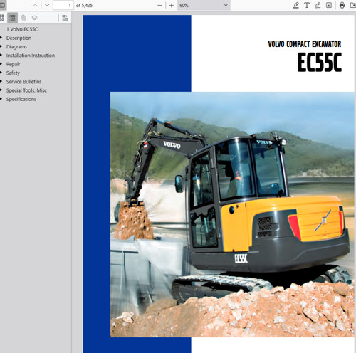 Volvo ec55c excavator - ec55c,
