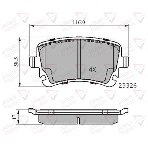 Brake pads set for audi - pads, d3