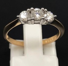 18ct diamond three stone ring
