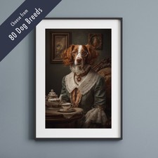 Funny Dog Tea Party Print –