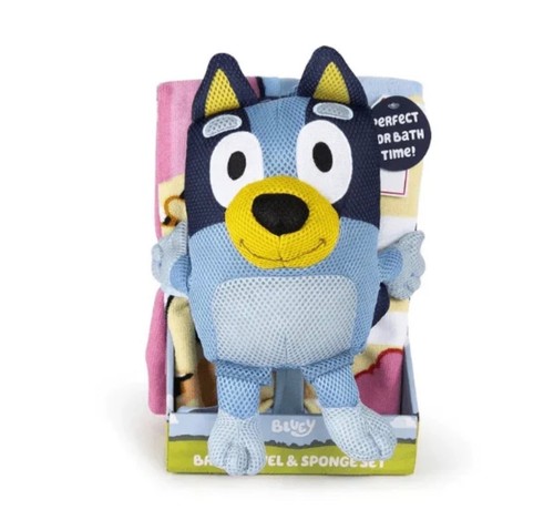 Bluey bath towel and sponge - bath,