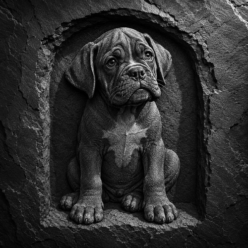 Boxer dog engraved slate - dog,