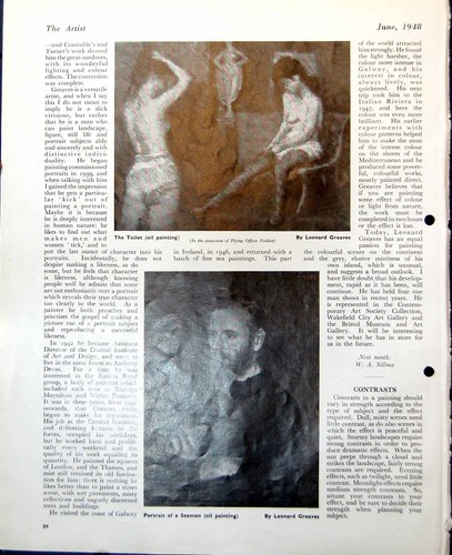 Old print leonard greaves - old,