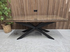 FV Kiera 180cm Railway Sleeper Industrial Spider Leg Dining Table RRP-£1895