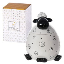 Cookie Jar Novelty Ceramic Biscuit Barrel Cute Sheep Gift Animal Lover Women Men