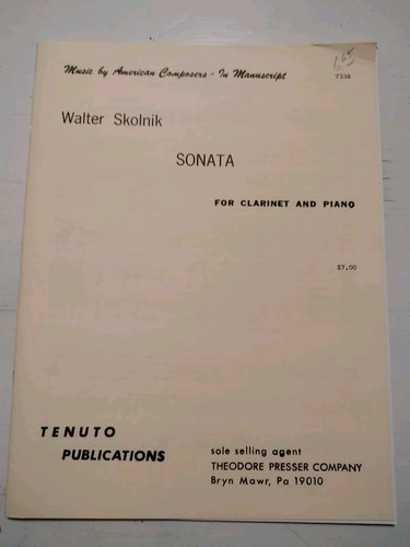Walter skolnik sonata clarinet - walter,