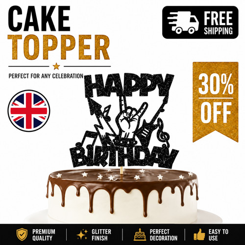 Happy birthday cake topper - happy,