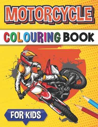 Motorcycle colouring book - book, for