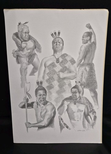 Maori tribal art print p - tribal,