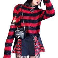 Punk Gothic Cropped Sweater