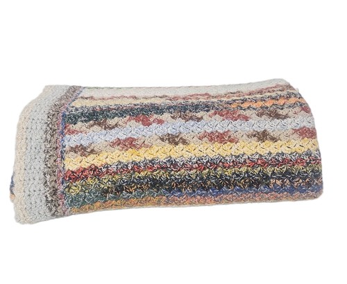 Handmade crochet blanket throw - blanket,