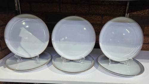 White ceramic dinner plates - white,