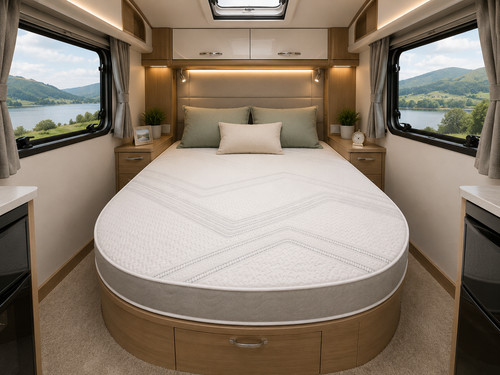 Custom size caravan island bed - island,