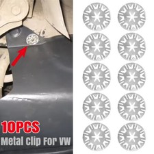 10x Car Undertray Exhaust Heat Shield Metal Clip Spring Washer Fixing Nut For VW