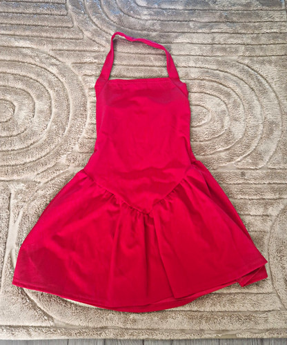 Girls red halterneck - red,