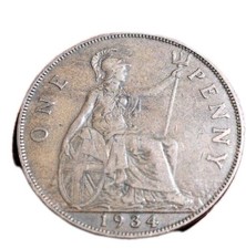 1934 King George V One Penny
