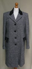 Paul Costelloe Dressage Vintage style tweed wool cronbie coat velvet trim 12