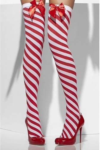 Ladies red white striped - ladies,